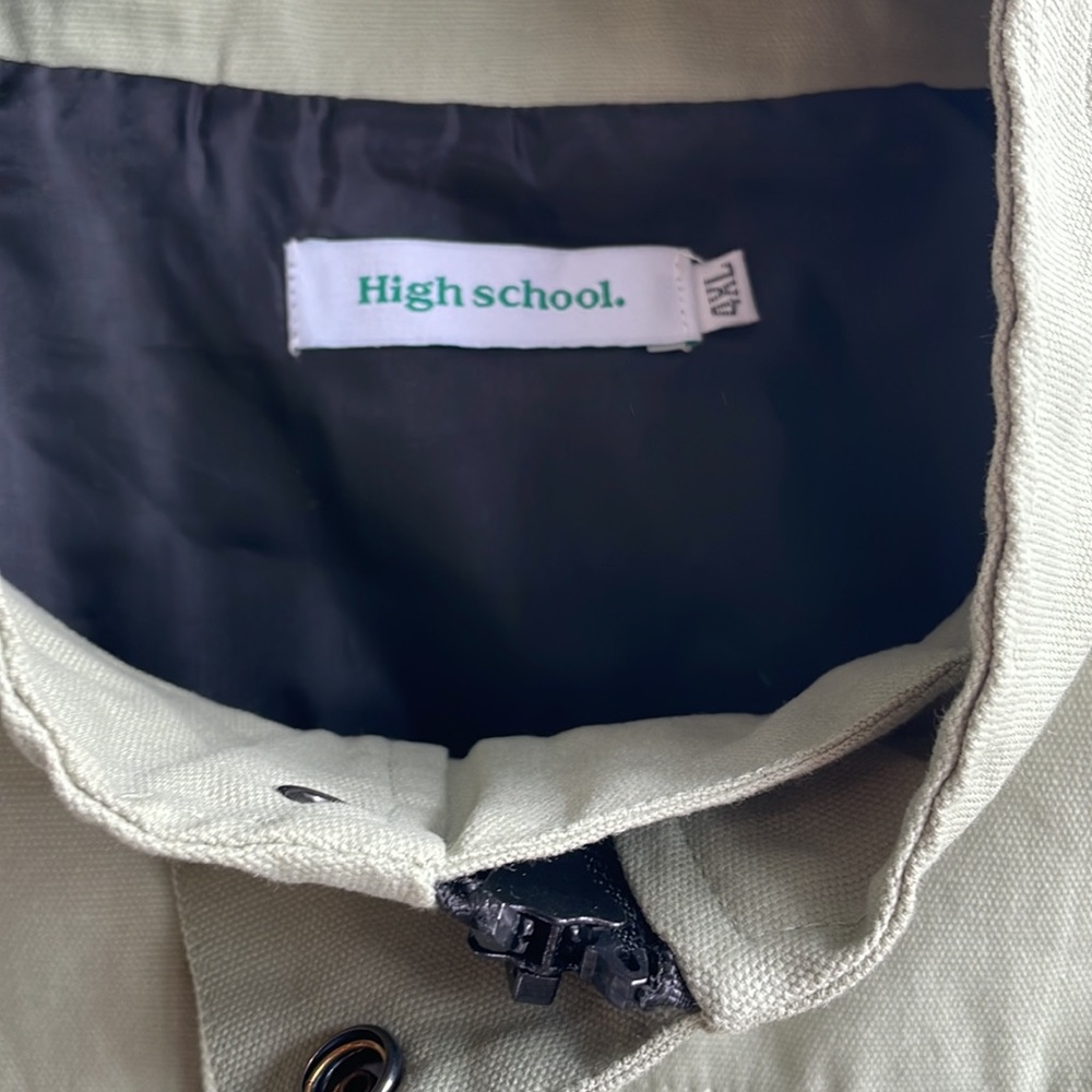 NWOT High School canvas mock neck multi pocket fully lined utility jacket - Picture 4 of 11